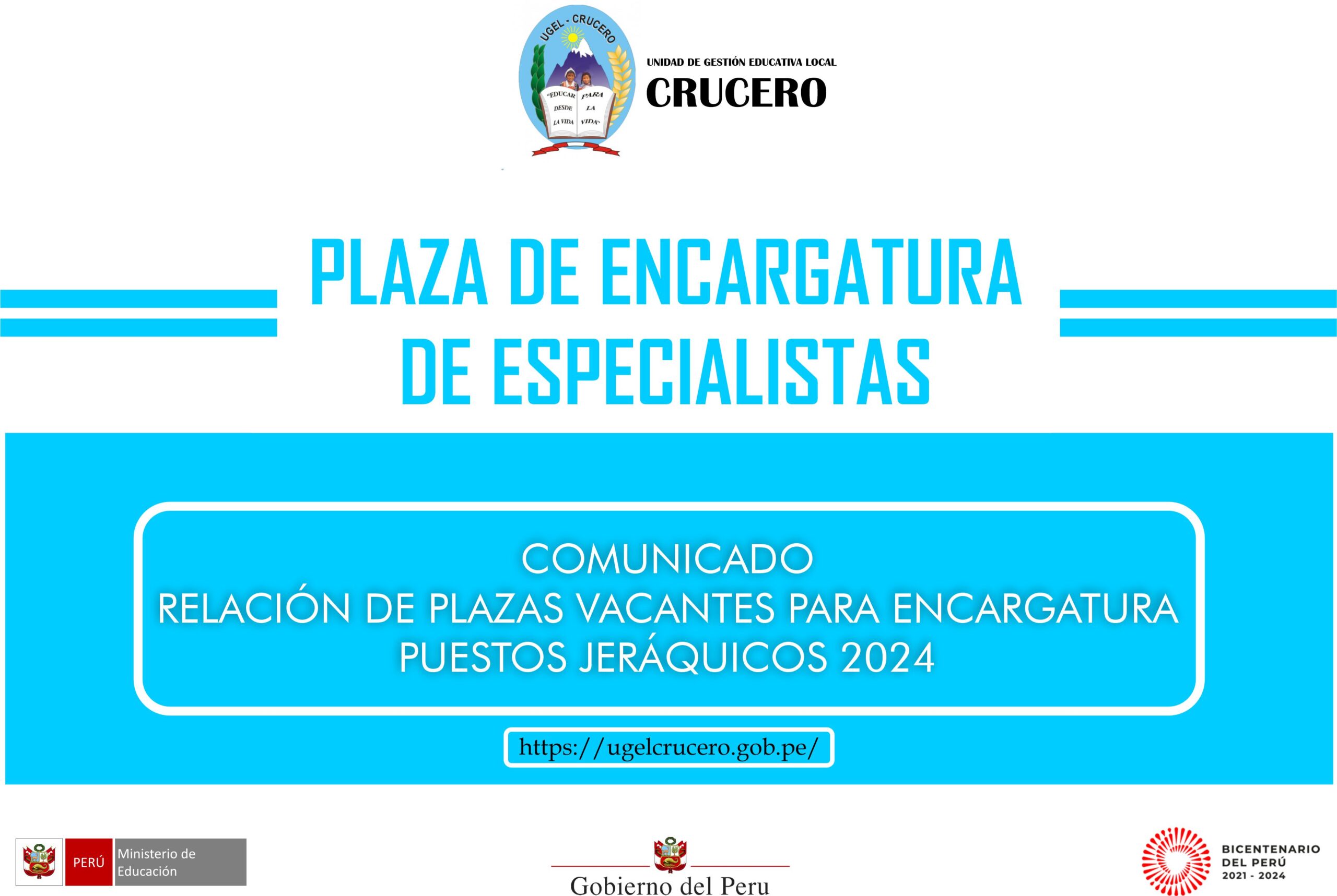 Resultados De VerificaciÓn De Requisitos Del Proceso De Encargatura 2024 Ugel Crucero 0553